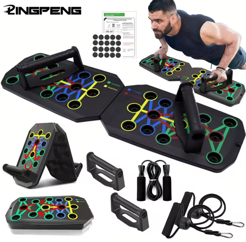 Multi Functional Push Up Board Set, Portable Push Up Bar, Foldable Fitness Equipment for Chest, Abdominal, Arm/back Training